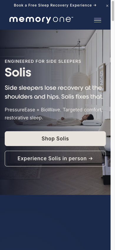 Current mobile Solis hero CTA evidence