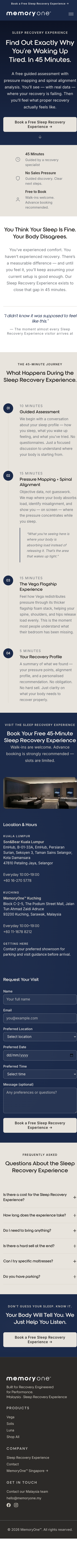 Final Recovery Lab mobile page